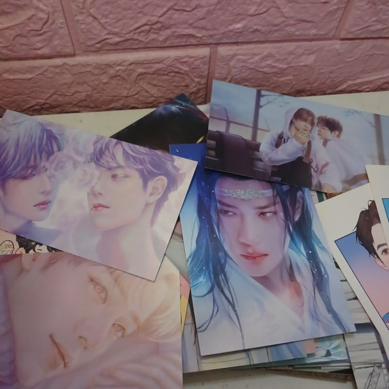 Postcard Fanart Xiao Zhan Wang Yibo Bjyx Official fansite