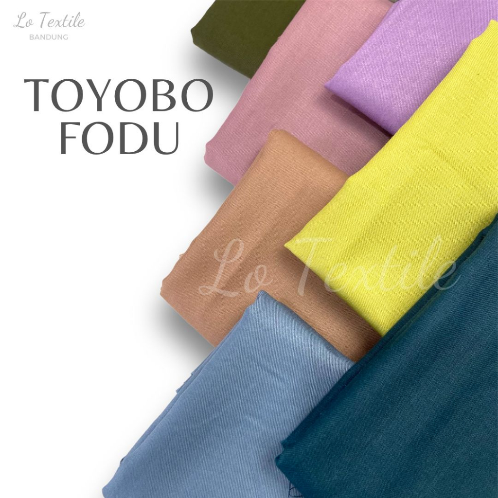 Kain Toyobo Premium Original Fodu Ori 1 Meter - Bahan Kain Katun Kemeja Seragam Koko Meteran