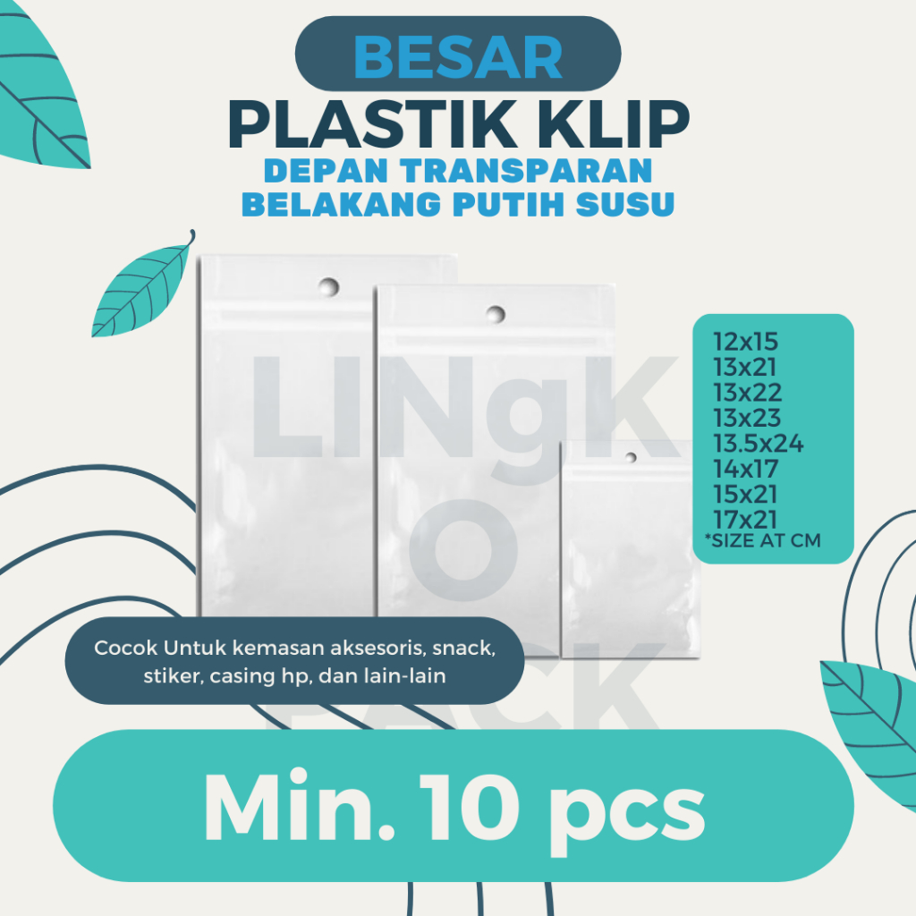 (BESAR) PLASTIK ZIPLOCK PLASTIK KLIP PLASTIK KEMASAN ZIPLOCK | PLASTIK KLIP AKSESORIS MASKER ORGANIK