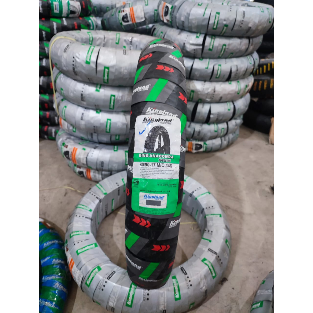 KINGLAND KING ANACONDA Ban Motor Bebek Ring 17 Uk 80/90-17 Tubeless Supra/Revo/Karisma/Jupiter/Shogu