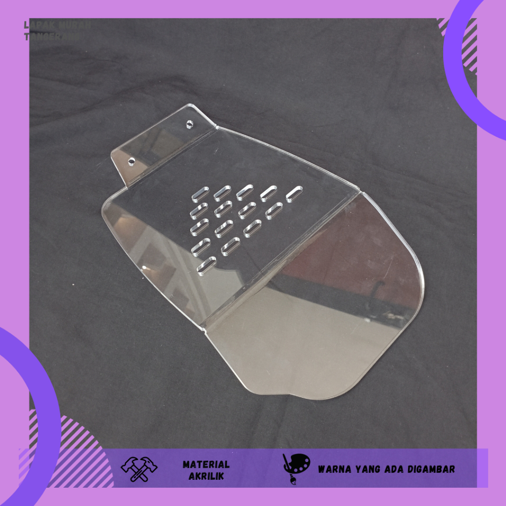 DOWNDRAFT AKRILIK TEBAL BEAT DELUXE SEKAT BAGASI BEAT DELUXE TRANSPARANT TEBAL 5MM