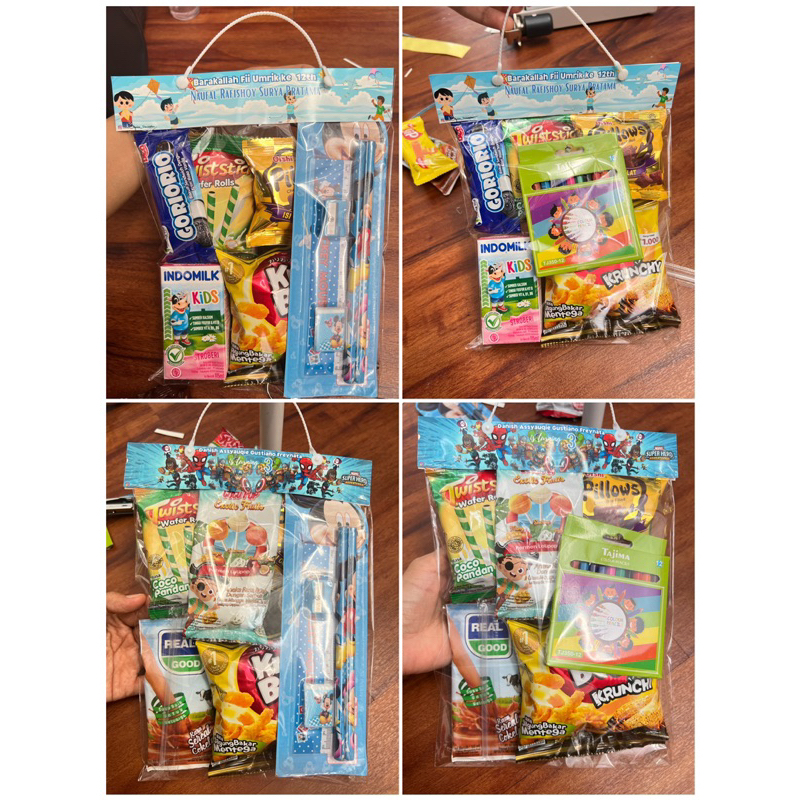 

Bingkisan ultah / snack ultah / souvenir ultah / snack & souvenir ultah