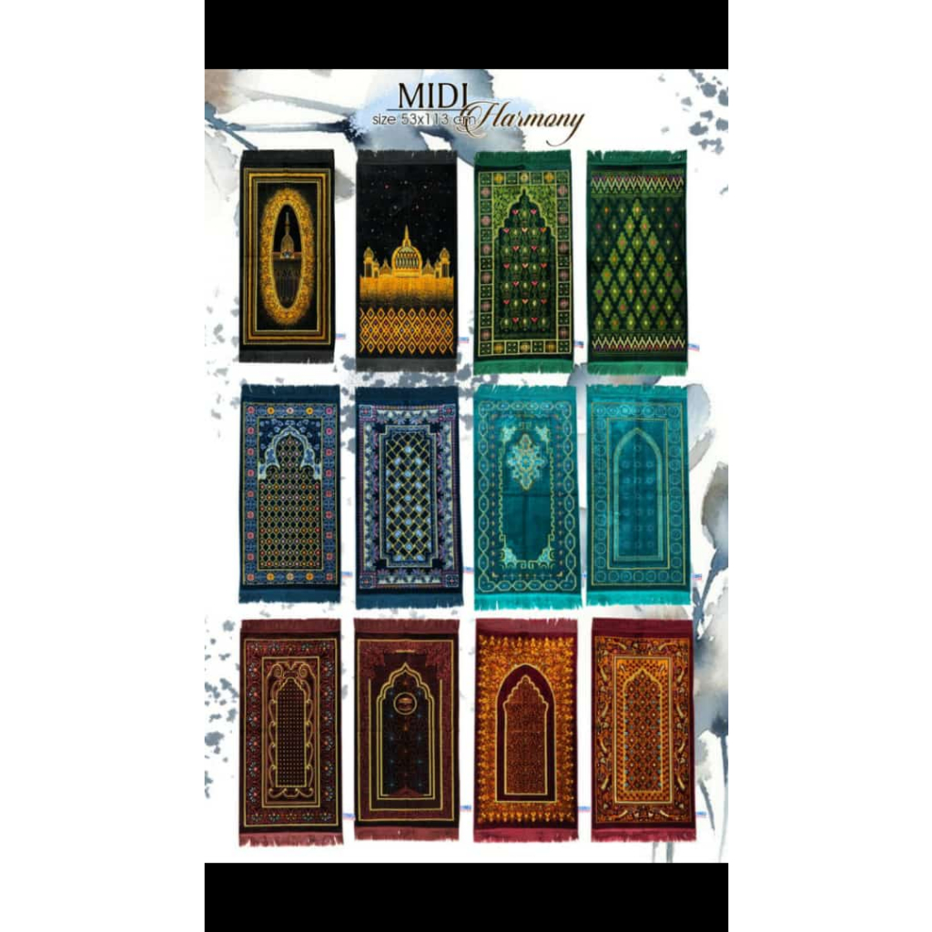 Sajadah Alif Midi Alif Tanggung Sajadah Turkey Bludru Tebal