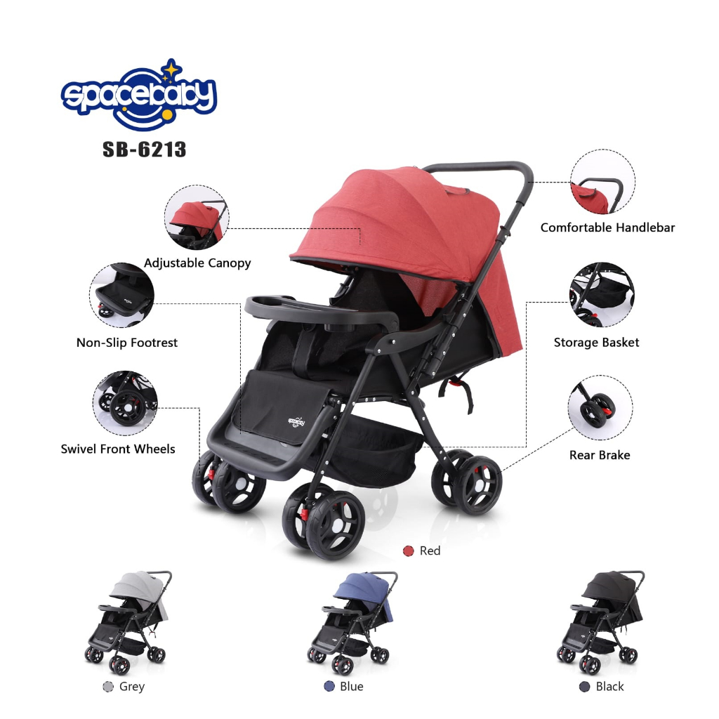 Stroller Spacebaby SB 6213 Kereta Bayi Space Baby SB6213