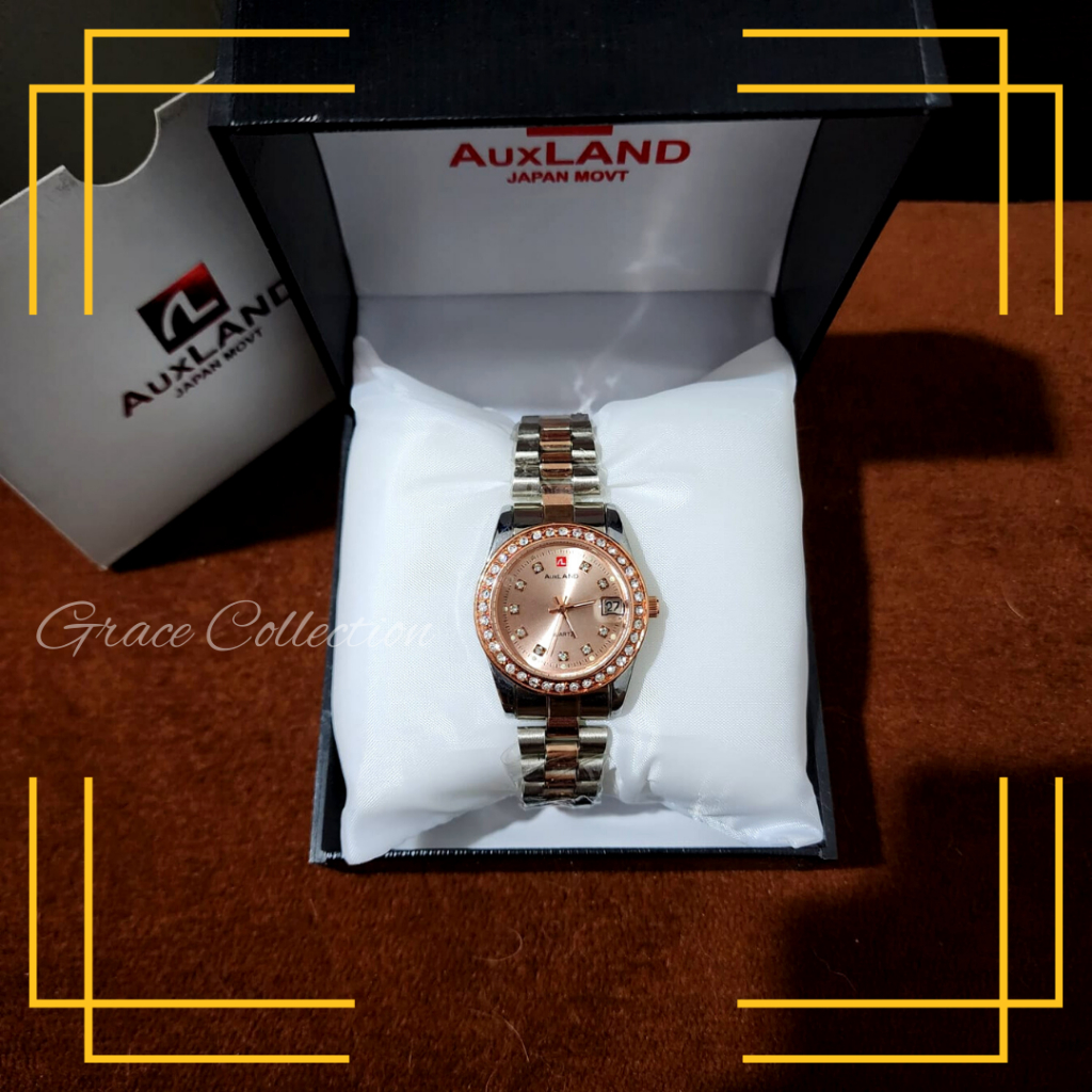 Jam Tangan Wanita Original - Auxland Analog Rose Strap Watch