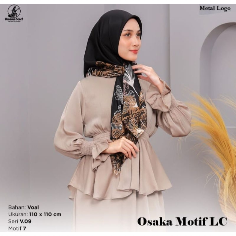 Kerudung Segi Empat Motif Terbaru Hijab Azahra Lasercut Jilbab Sekolah Matt Voal