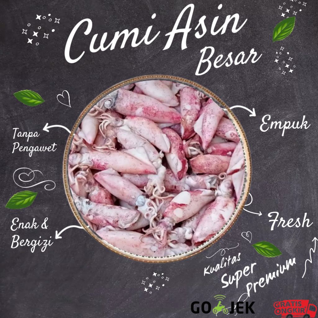 

Cumi Asin Semi Kering Jumbo 1Kg Ukuran Besar Kualitas Super Premium