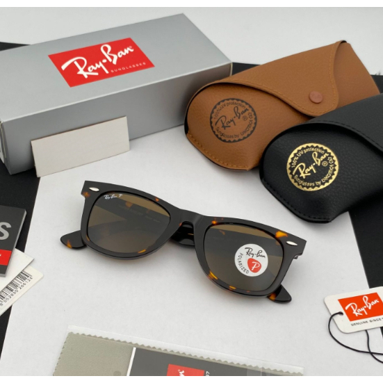 KACAMATA RAYBAN WAYFARER RB2140 TORTOISE GLOSSY POLARIZED ORIGINAL