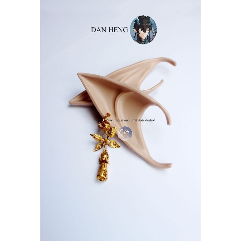 Anting dan Telinga Silikon Cosplay Dan Heng - Honkai Star Rail