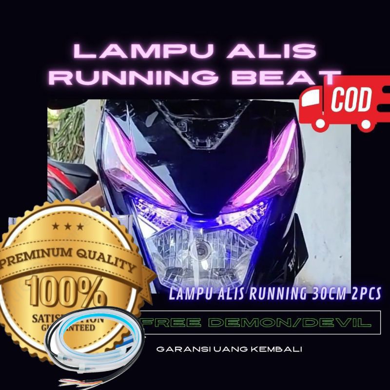 LAMPU ALIS RUNNING BEAT 2 MODE SENJA SEIN (BINTIK) / PAKET SEPASANG BONUS DEMON/DEVIL / FI / STREET 