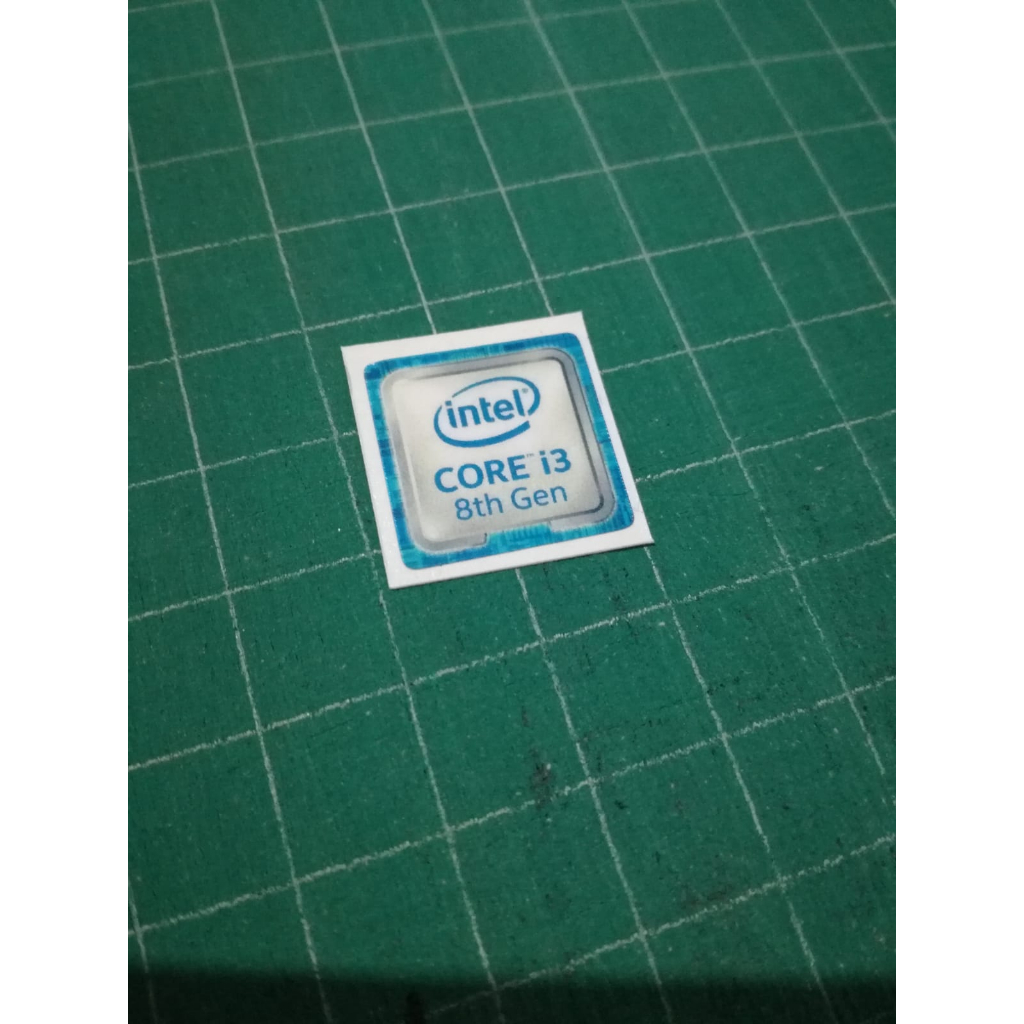 Stiker Intel Core i3 Gen 8