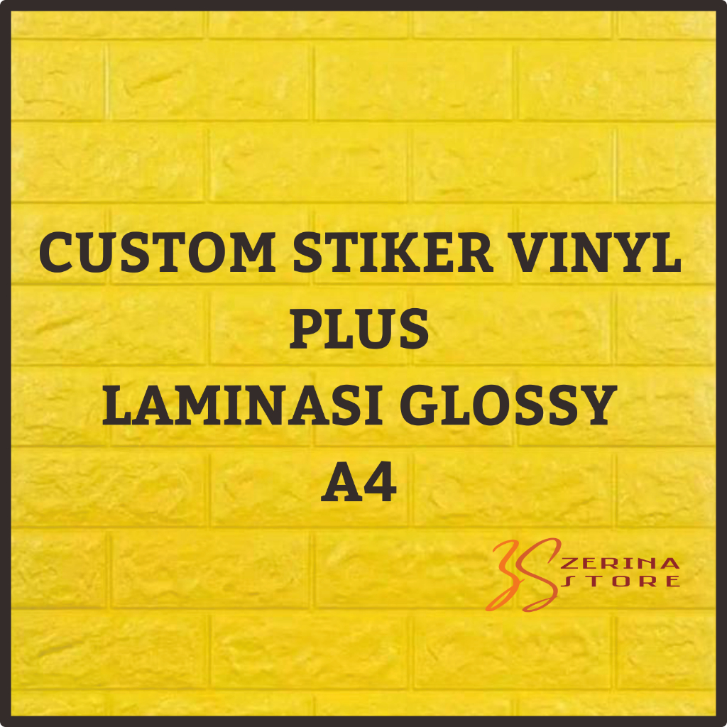 

Custom Stiker Vinyl dan Chromo A4 plus Laminasi Glossy