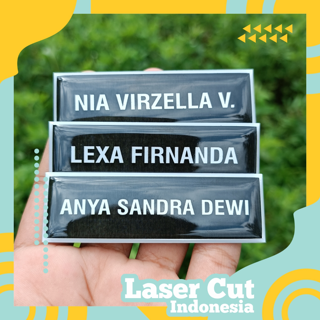 

MURAH !! Name Tag 8x2,5 cm Papan Nama Nama Dada POLRI TNI PDU PDH BHAYANGKARA BHAYANGKARI RESIN GLASS