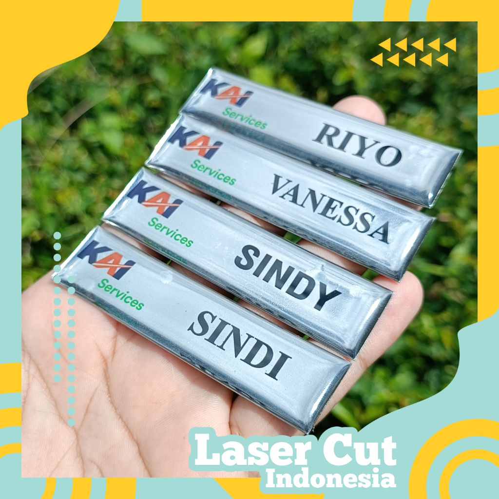 

Papan Nama KAI Name tag SILVER NAME TAG KAI SERVICE NAME TAG KAI WISATA PAPA NAMA KERETA API INDONESIA KAI /nama dada/nametag/papan nama dada/nama dada akrilik resin peniti/magnet