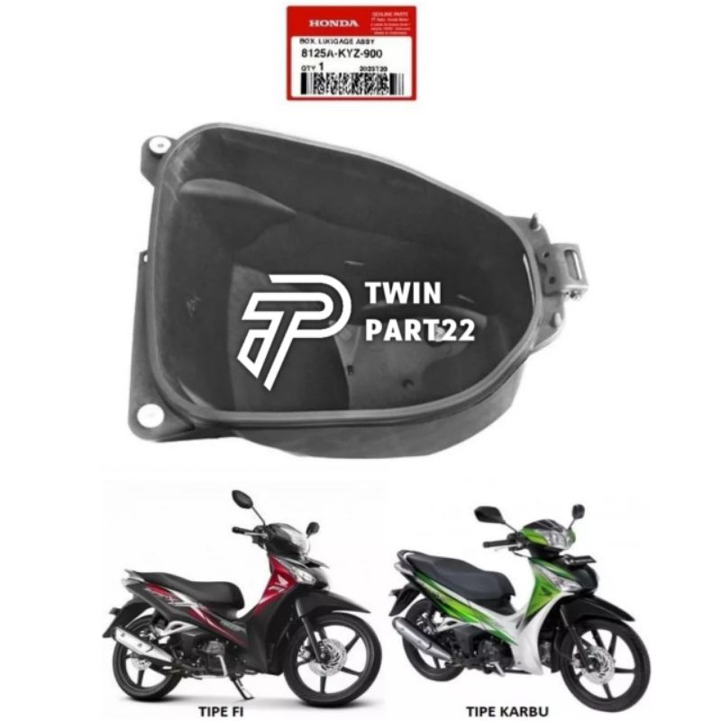 8125A-KYZ-900 Box Luggage Box Bagasi Bawah Jok Honda Supra X 125 Helmen In Karbu Supra X 125 Helmen 