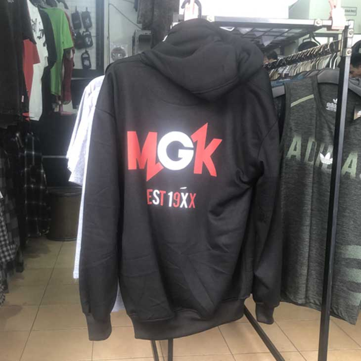 Jaket Hoodie MGK Machine Gun Kelly Hoodie Black Casual Unisex Bahan Katun