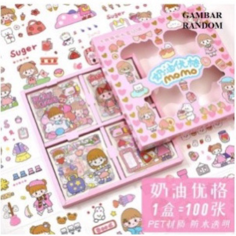 

stiker box isi 100 lembar motif kartun korea anti air