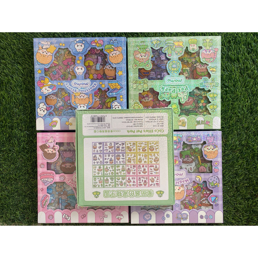 

100 PCS Stiker MOMO Motif Kartun Korea Lucu Anti Air Bahan PET
