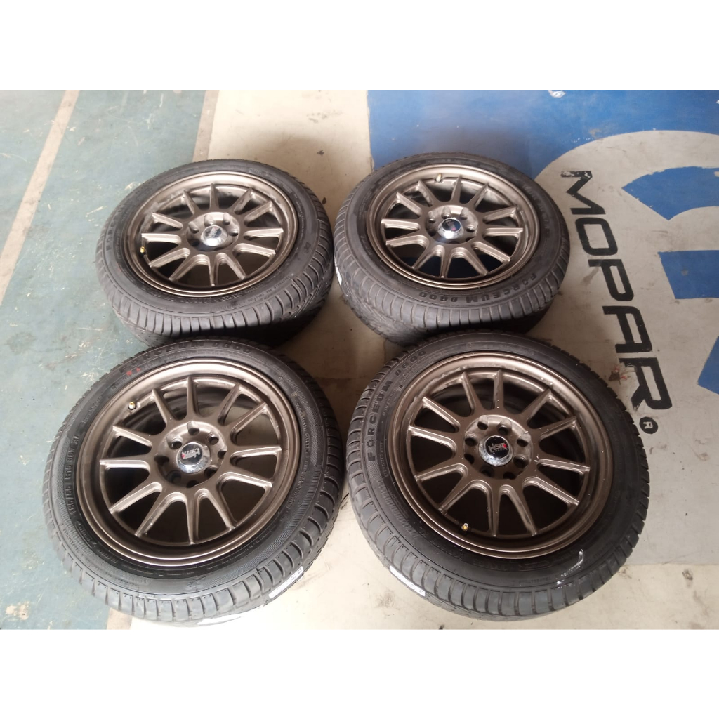 Velg Mobil Bekas Ring 15 HSR ENDE Paket Ban Cocok Buat Mobil Ayla Agya March Brio Mirage Sirion DLL