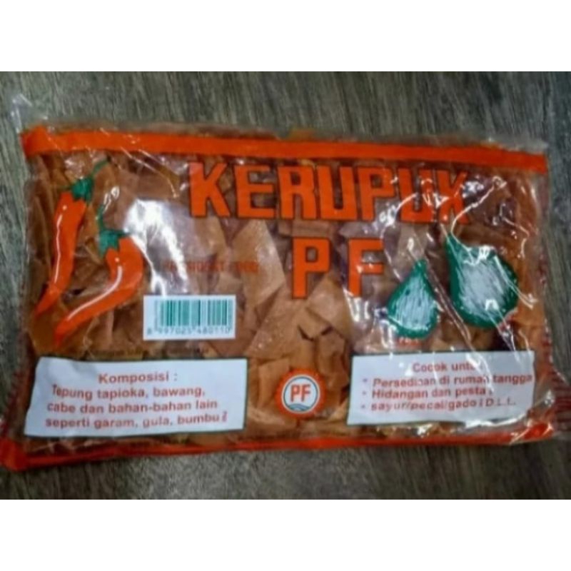 

Kerupuk PF Bawang PEDAS Asli Medan 1 bks