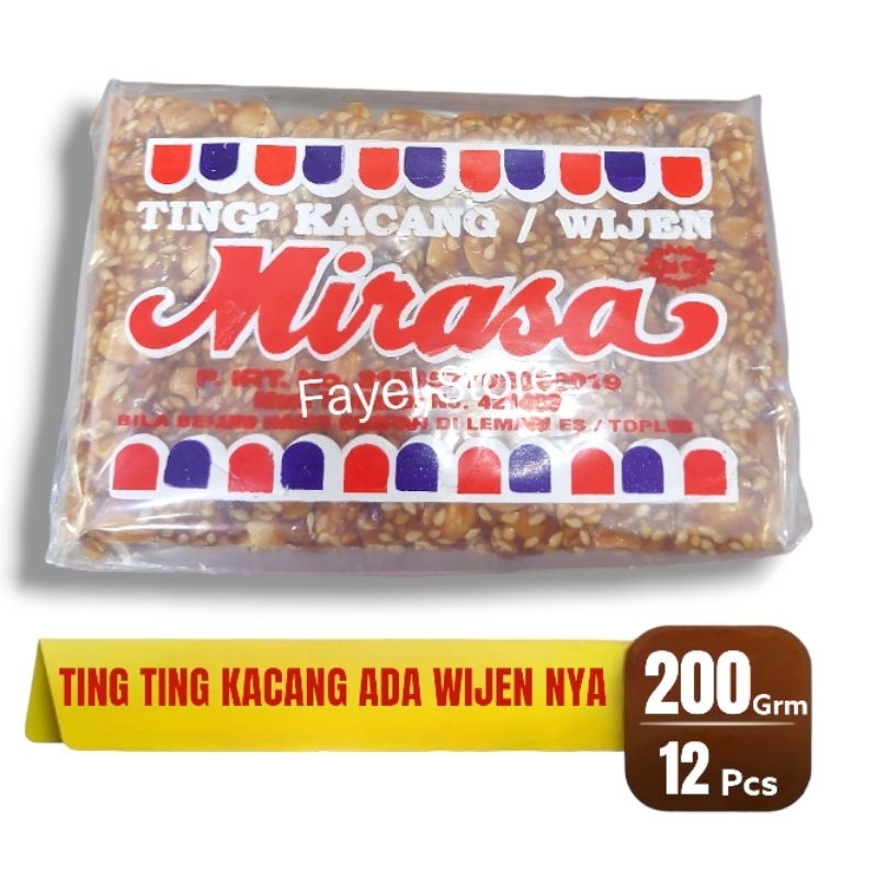 

Ting Ting Kacang Wijen Mirasa Asli Madiun Camilan Gurih Instan Manis Legit