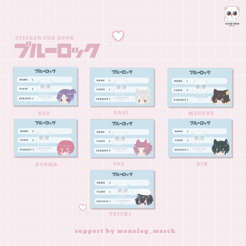 

sticker nama anime bluelock (isi 15 pcs)