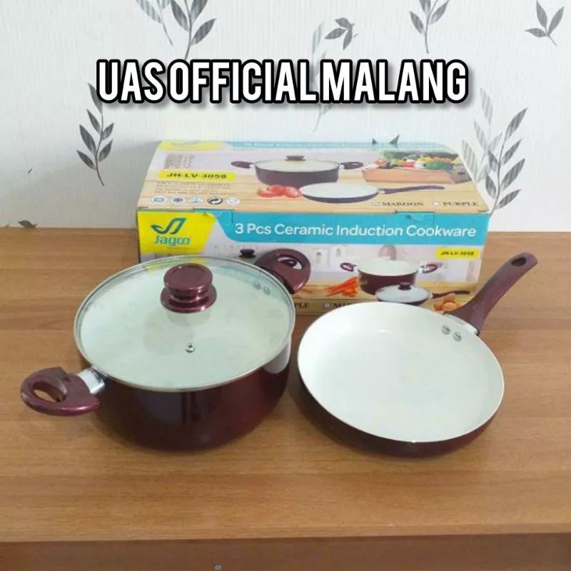 PANCI SET 3 PCS KERAMIK INDUKSI JAGOO