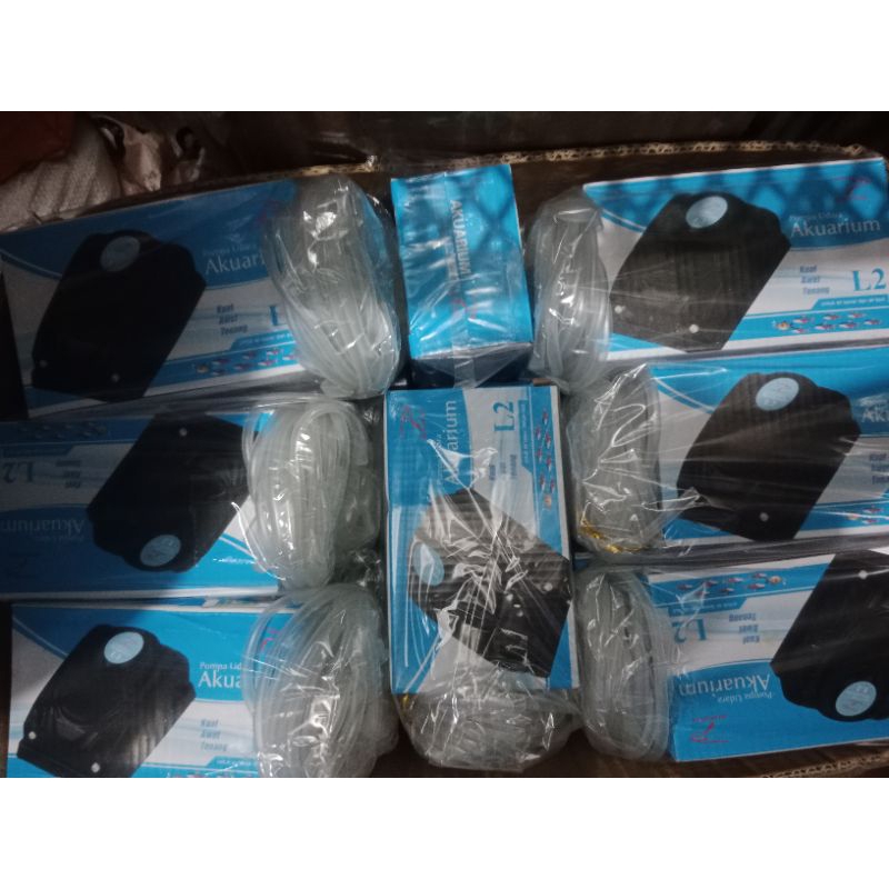 Paket Aerator Aquarium Hidroponik Airpump 2 Lubang