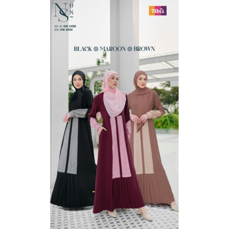 Bisana Muslim Wanita Gamis Murah By Nibras NS 087 NS 87 NS87 Terbatu Murah