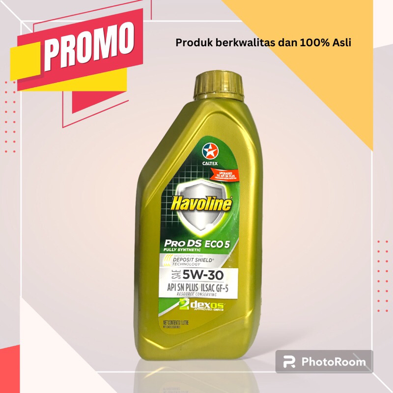 CALTEX HAVOLINE 5W/30 SAE 5W-30 5W30 DEXOS 2 PRO DS ECO5 / OLI MOBIL VELOZ / INNOVA / XPANDER