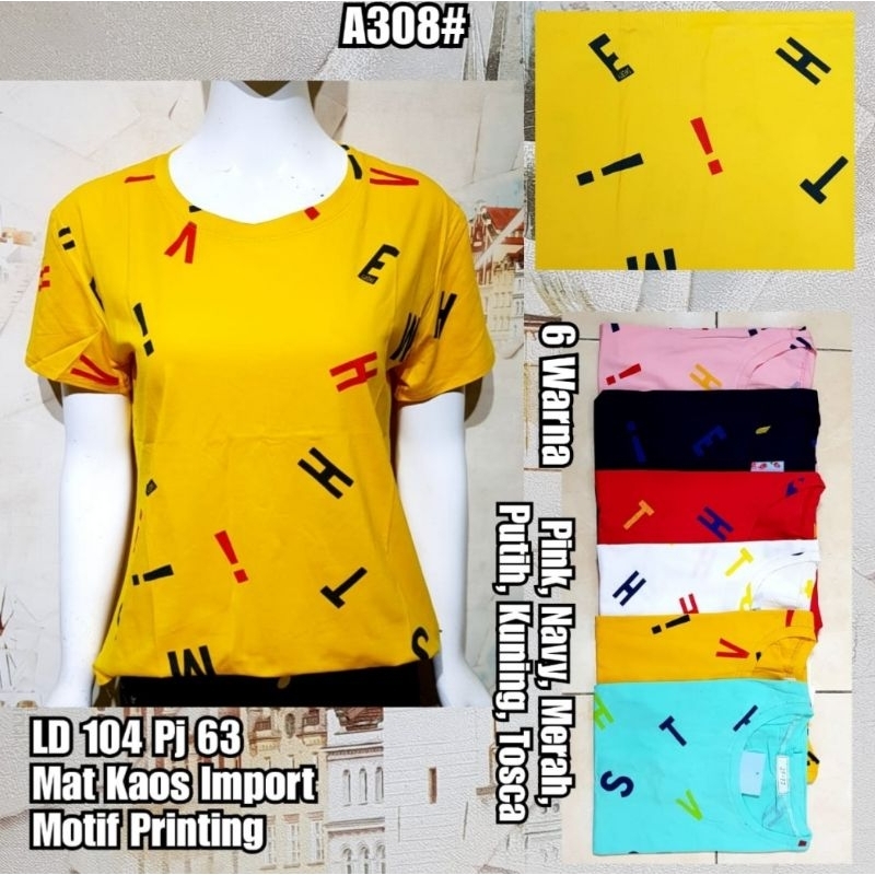 Premium Mat Kaos Import JF.77 || Fashionable Casual Women's Clothes || Classic Fashion High Quality