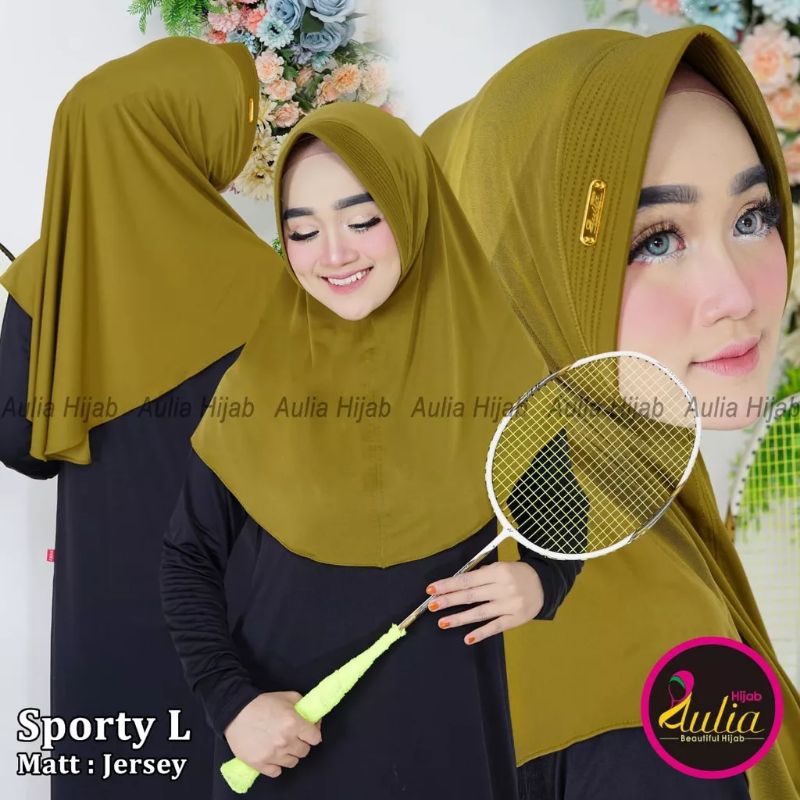 HIJAB SPORT AULIA BAHAN JERSEY || HIJAB SPORT OLAHRAGA || HIJAB INSTAN