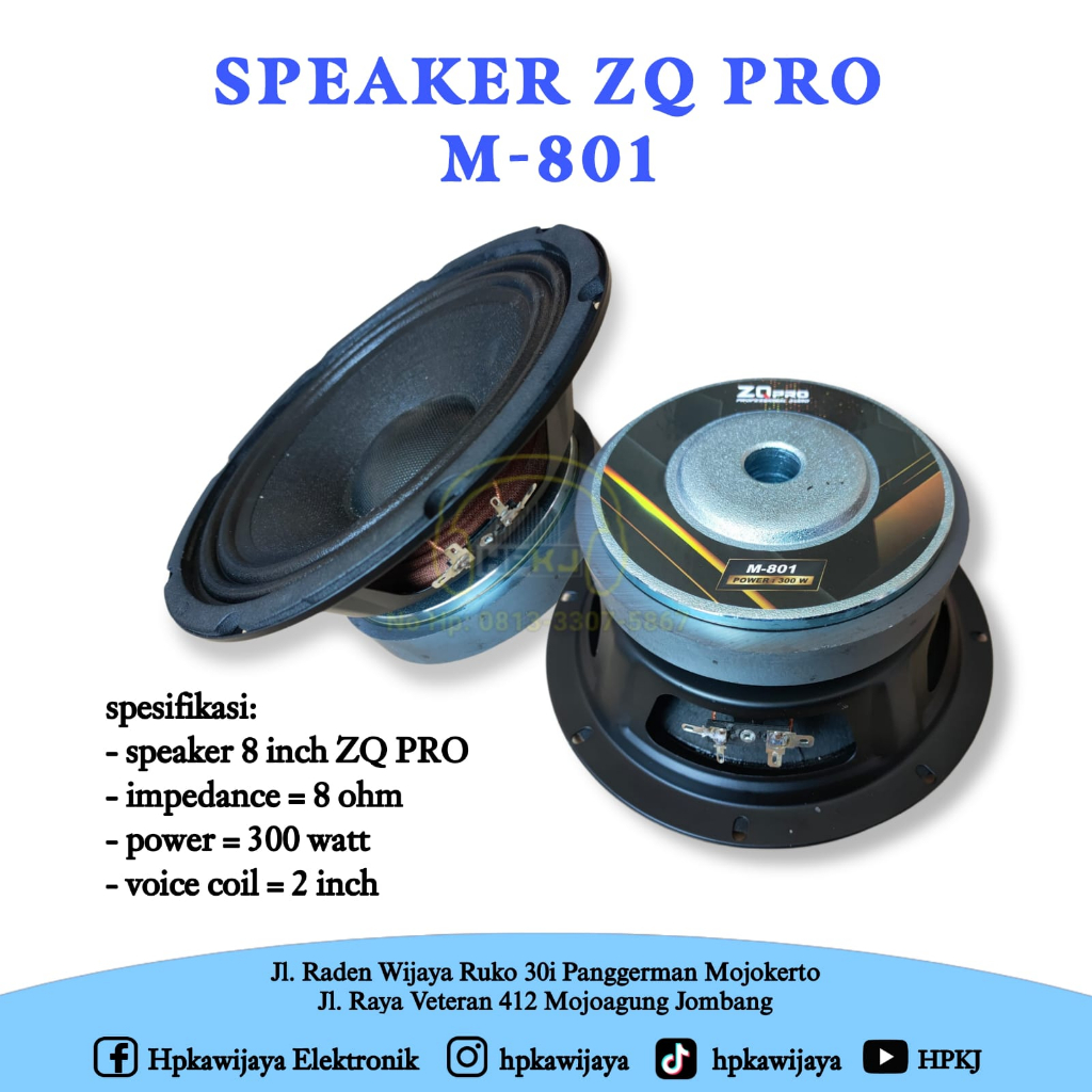 SPEAKER ZQ PRO 8" M-801 speaker speker zqpro 8 inch M 801