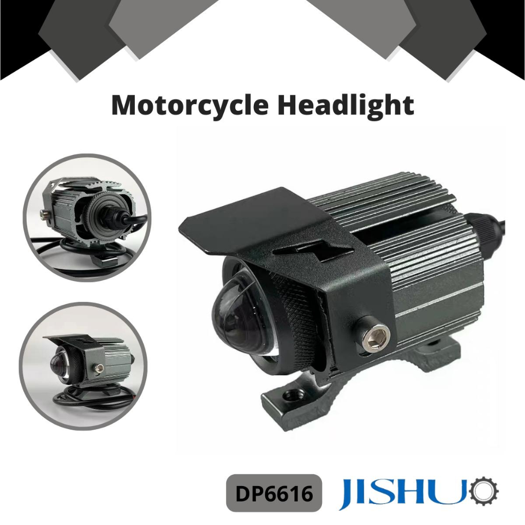 LAMPU SOROT TEMBAK LASER LED SEPEDA MOTOR 2WARNA JS-DP6616