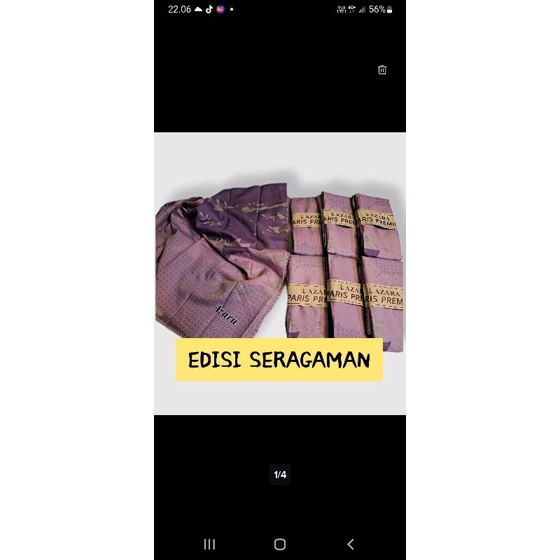 10Pcs HIJAB EDISI SERAGAMAN|HIJAB SEGI EMPAT MOTIF AZARA LOGO PRINTING