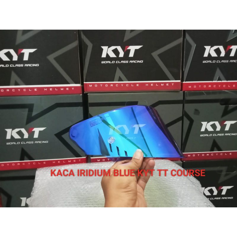 KACA HELM KYT TTC/ visor iridium blue kyt ttc/ kaca helm kyt tt course/ iridium blue kyt ttc