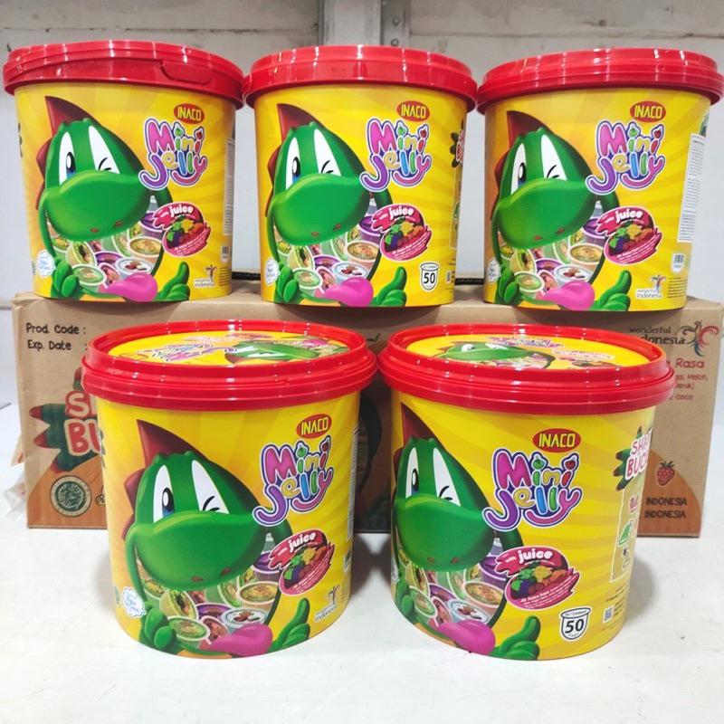 

Inaco Mini Jelly Bucket (50pcs-750g) - jeli enak harga murah INACO JELLY EMBER MURAH GROSIR