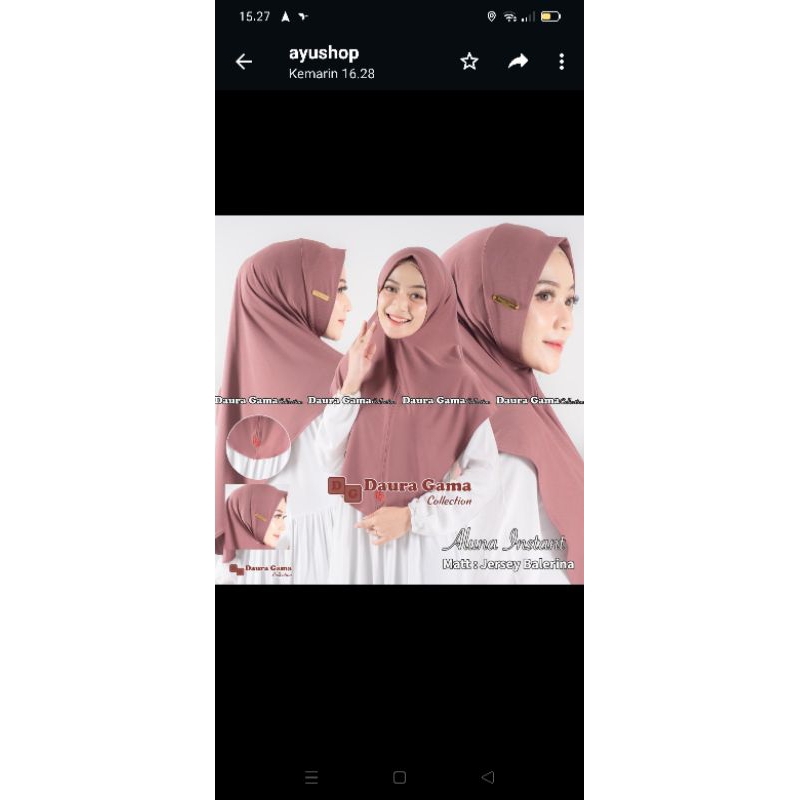 Hijab INSTAN KEKINIAN ORI DAURAGAMA