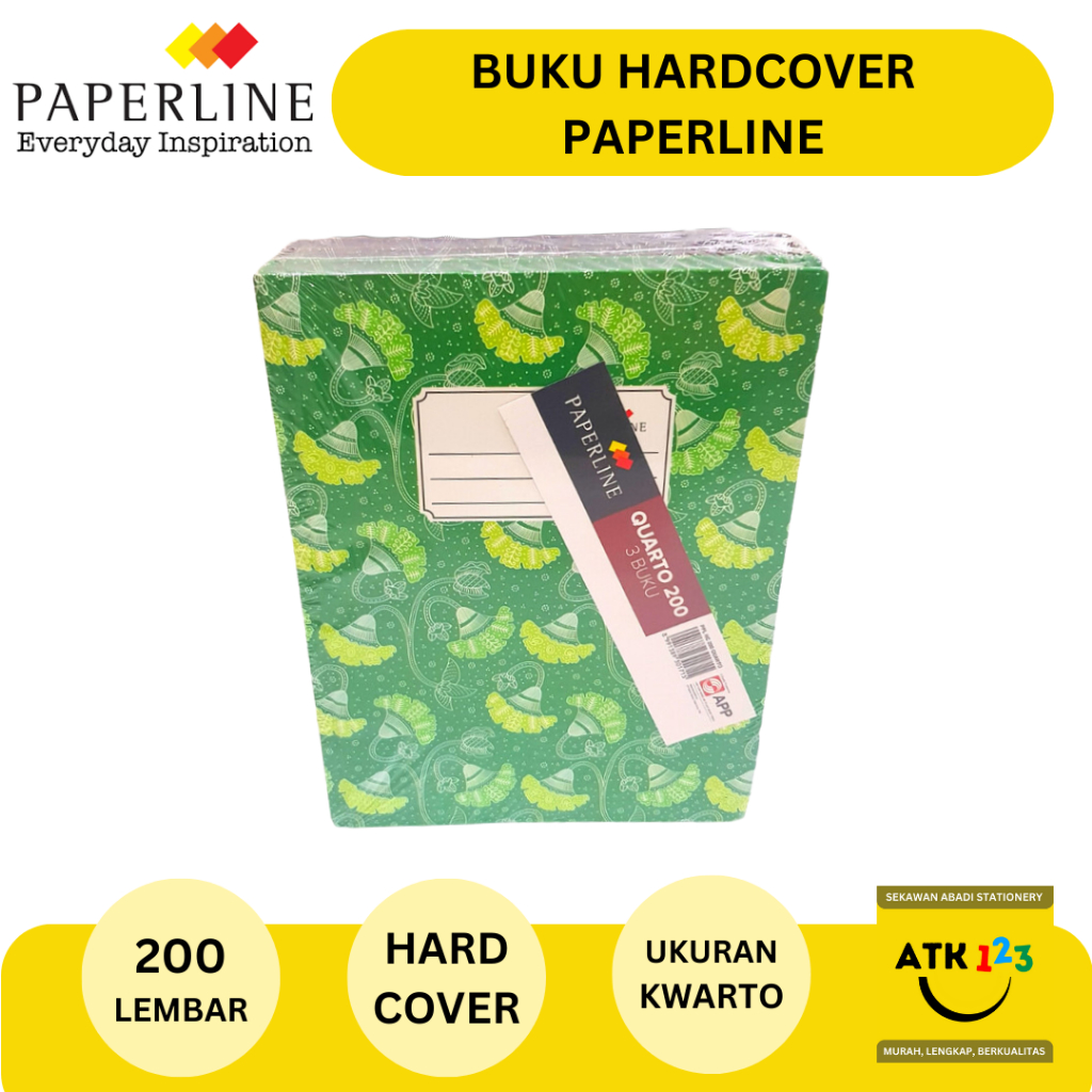 

Buku Hardcover Quarto / Kwarto Merk Paperline Isi 200 Lembar