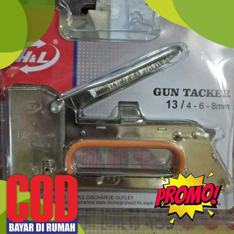 

(COD) Staples Gun Tembak Jok Kulit Motor / Gun Tacker 4-6-8mm