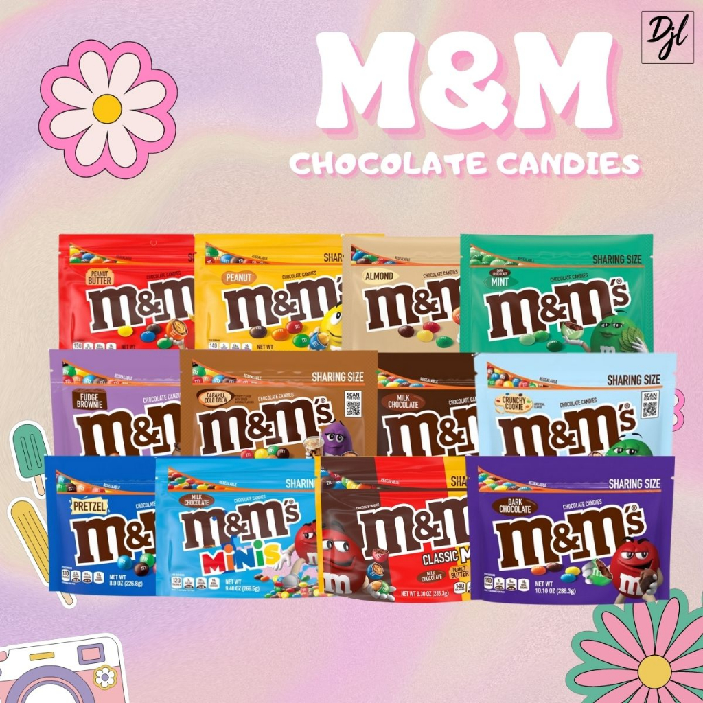 

M&M Chocolate Candies Sharing Size Permen Cokelat Kacang 1 Pouch Camilan Candy Snack Food Import Dengan Varian Rasa Almond Mint Caramel Cookie Pretzel Peanut Brownie Minis Dark