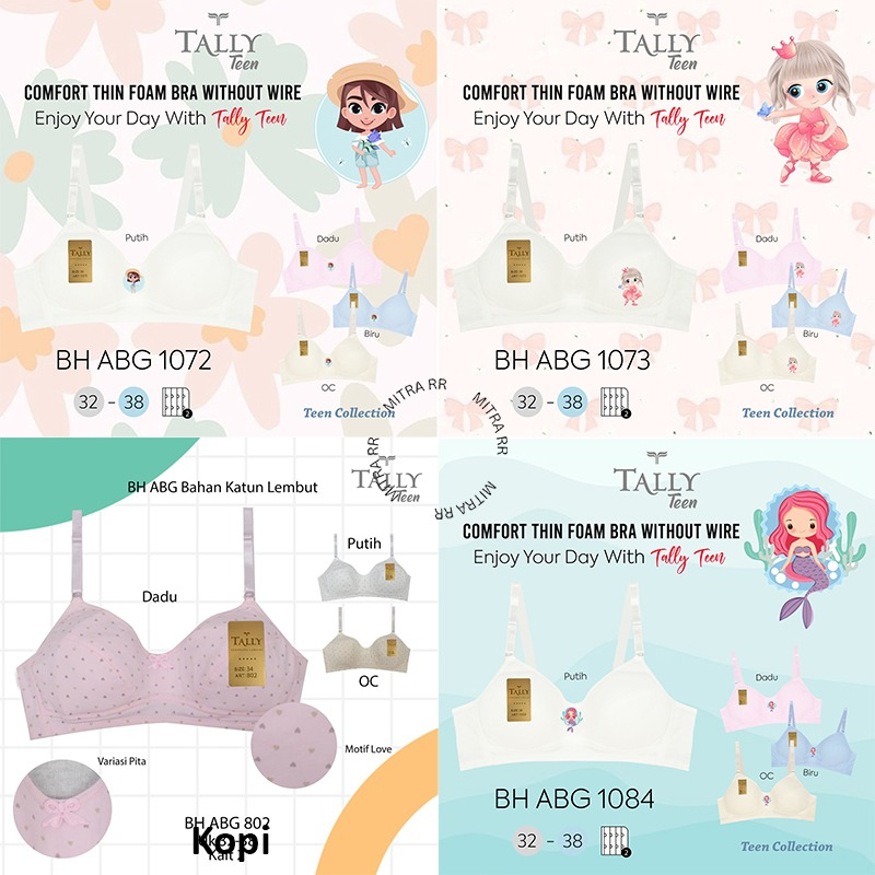 Tally Teen BH Remaja Tanpa Busa Tanpa Kawat Katun | Bra ABG SMP
