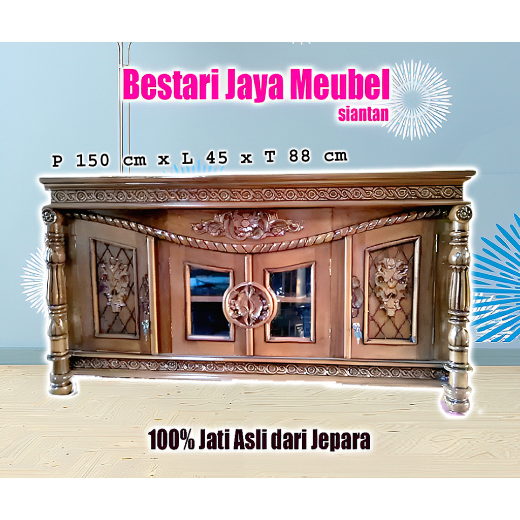 Bufet Jati Tambang 150 cm