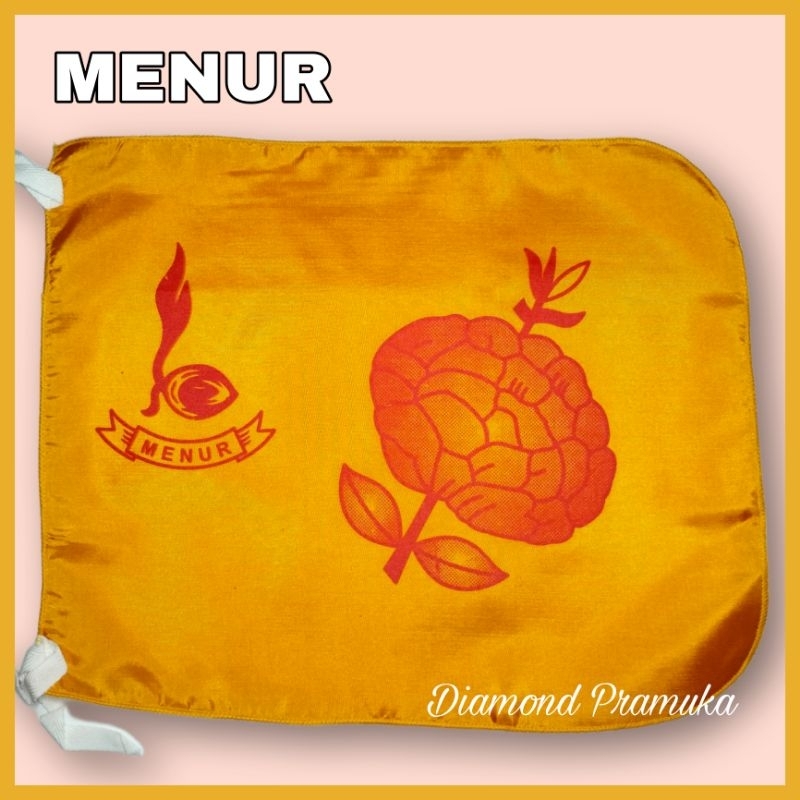 Bendera regu pramuka putri bunga menur Bendera regu menur
