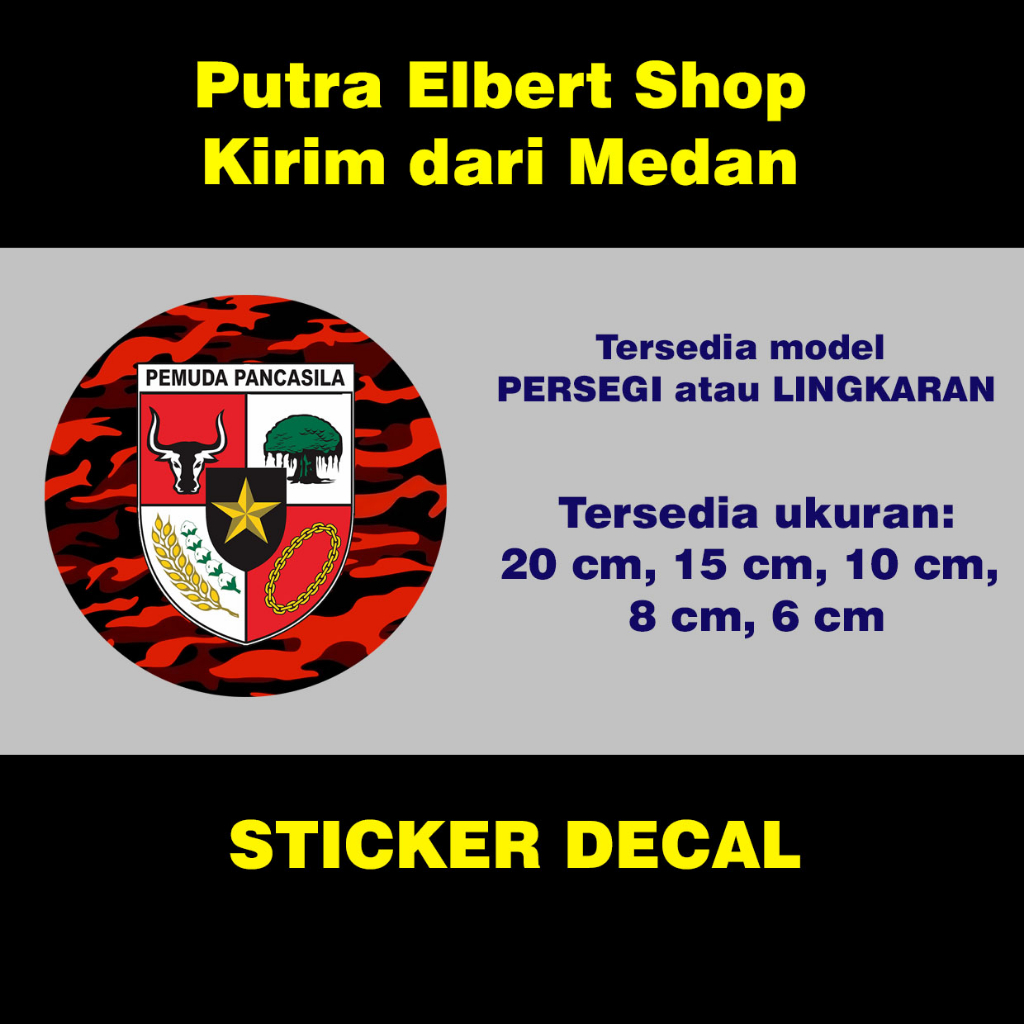 

Sticker Decal Vinyl Tahan Air Pemuda Pancasila