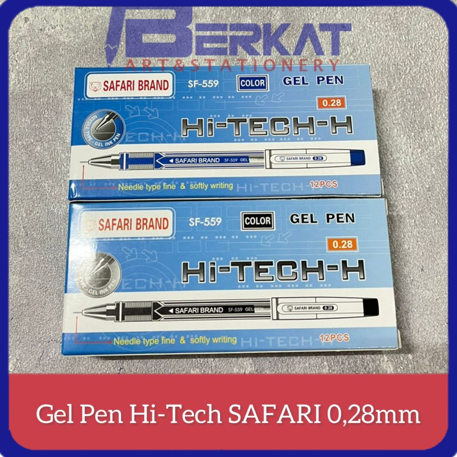 

[1 PACK] SAFARI BALLPOINT PEN GEL HI-TECH 0.28MM SIAP KIRIM