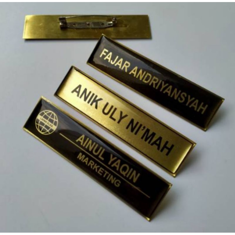

Name Tag, papan nama dada custom
