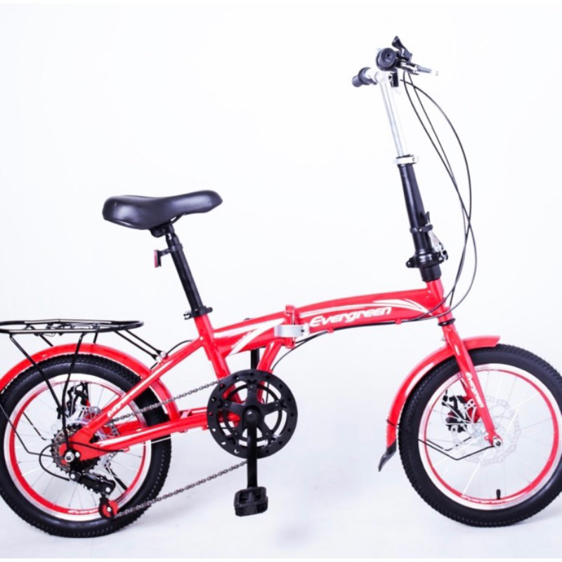 SEPEDA LIPAT EVERGREEN 7 SPEED 16 INCH REM CAKRAM DEPAN BELAKANG
