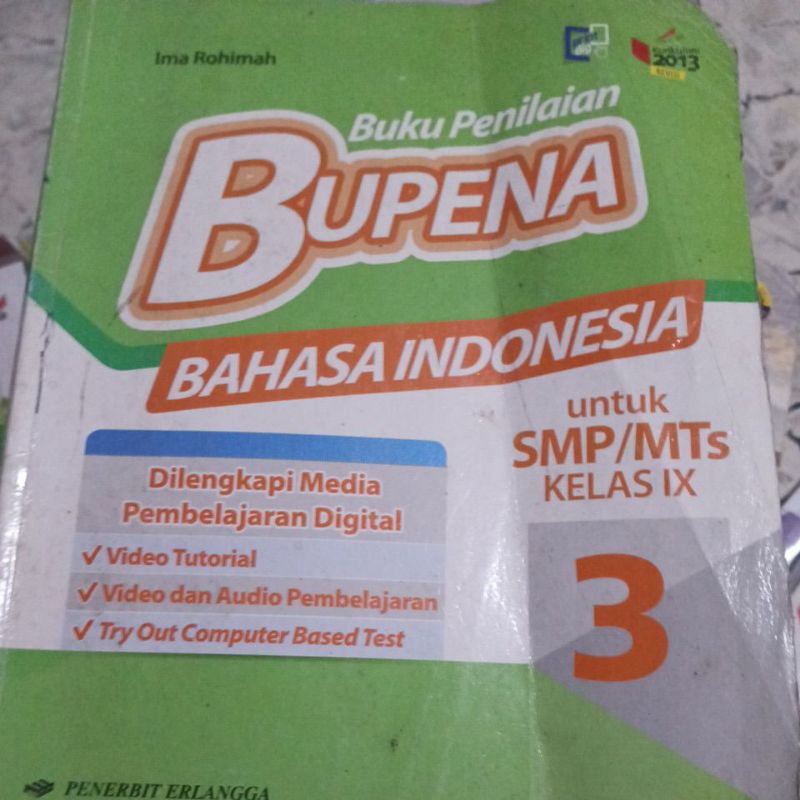 Buku bupena bahasa Indonesia 3 SMP revisi