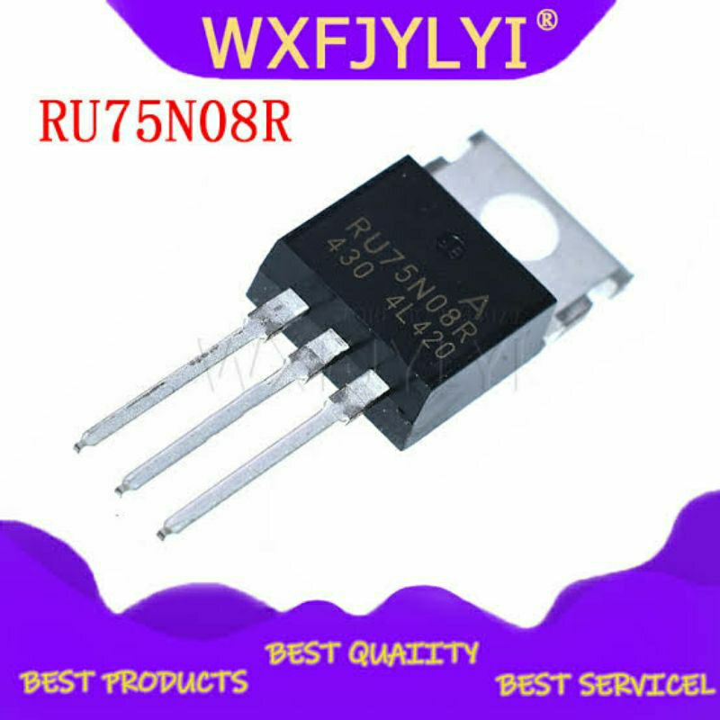 RU75N08R-220 75N08 75N08 TO220 RU75N08 75V 80A Baru Asli